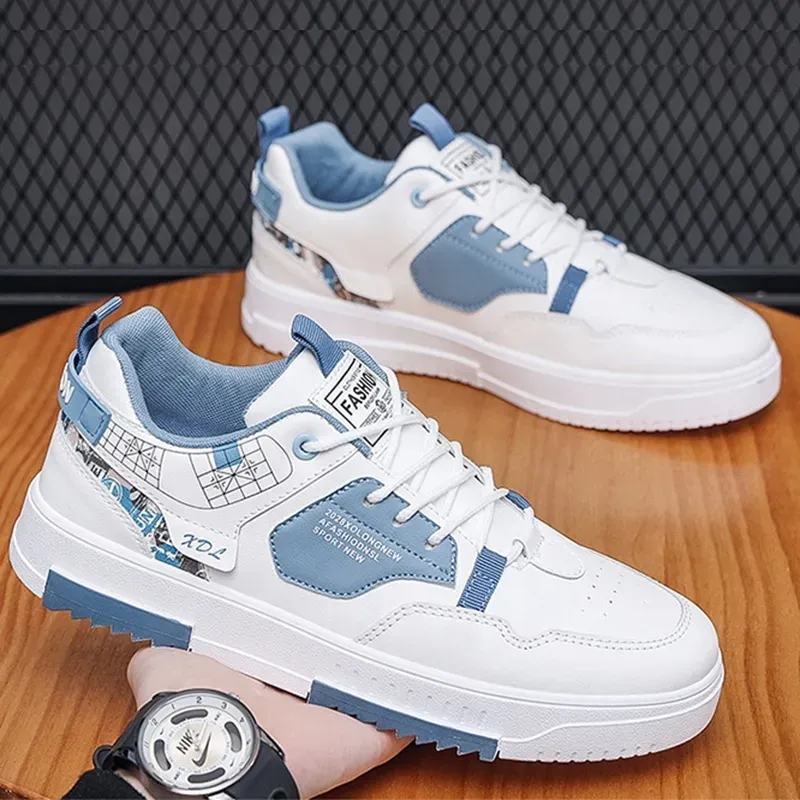 Y Zapatos de hombre nueva tendencia blanca transpirable plataforma versátil deportes zapatos de estilo casual zapatos zapatillas