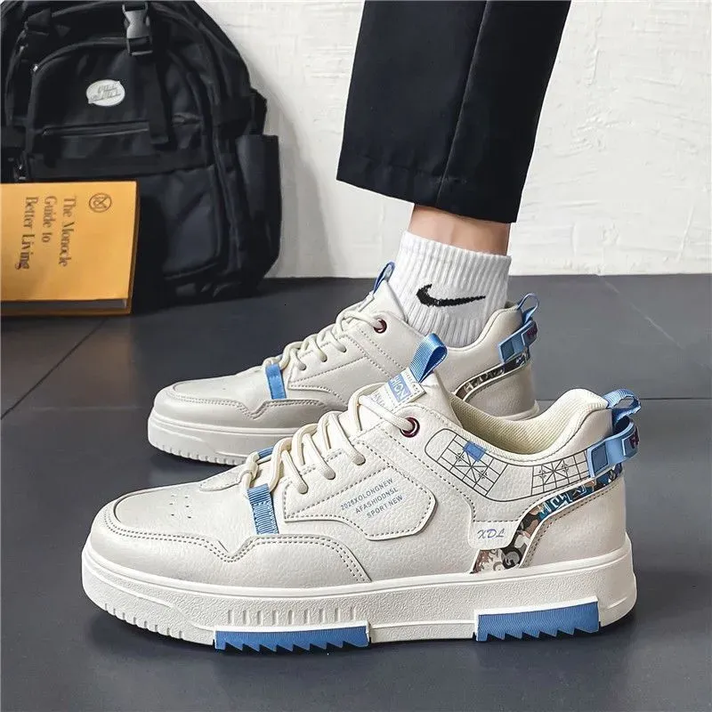 Y Zapatos de hombre nueva tendencia blanca transpirable plataforma versátil deportes zapatos de estilo casual zapatos zapatillas