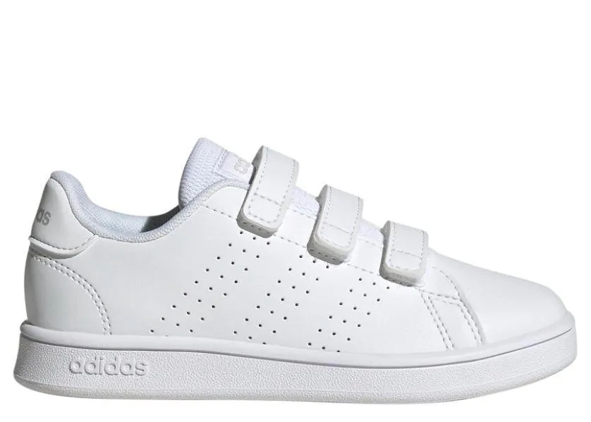 Zapatillas Adidas Advantage CF Niños Velcro Blanca