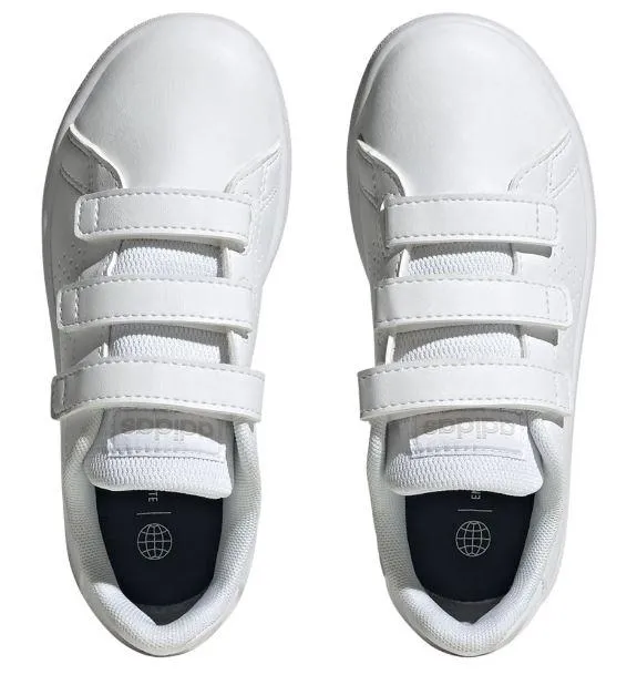 Zapatillas Adidas Advantage CF Niños Velcro Blanca