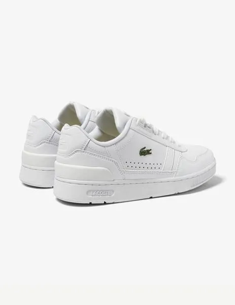 Zapatillas blancas Lacoste T-Clip en piel WHT/WHT