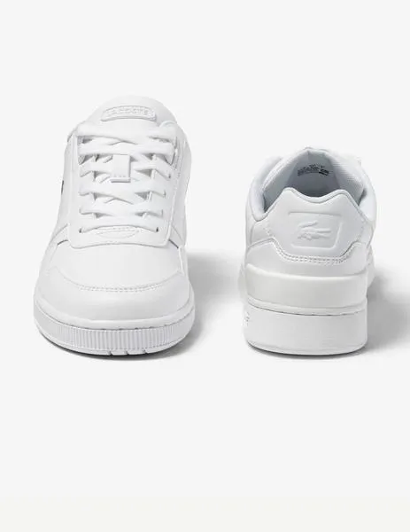 Zapatillas blancas Lacoste T-Clip en piel WHT/WHT