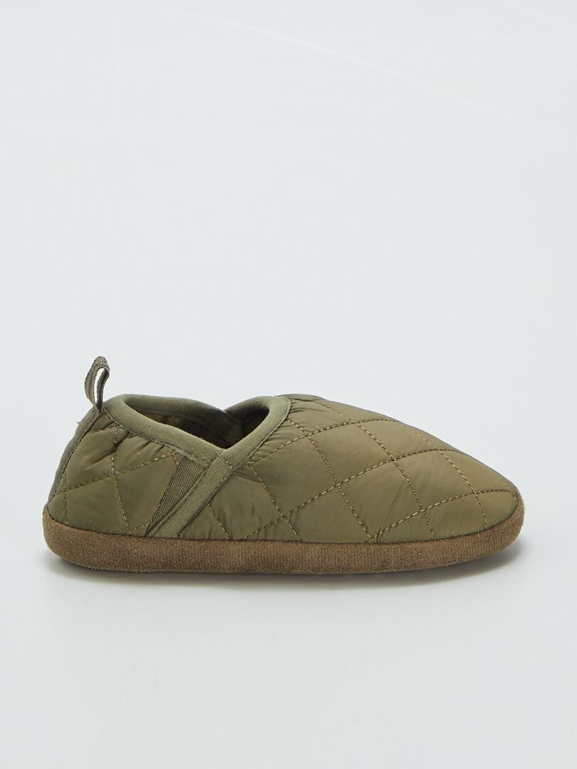 Zapatillas de casa elásticas acolchadas - VERDE