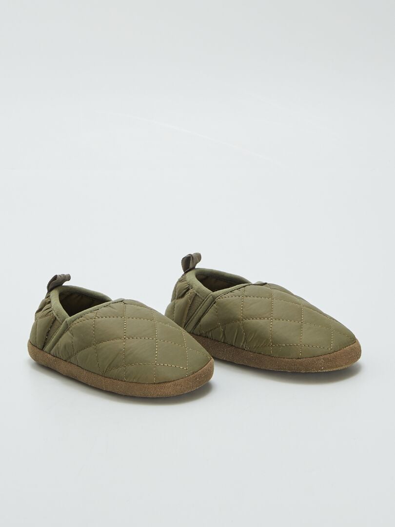 Zapatillas de casa elásticas acolchadas - VERDE