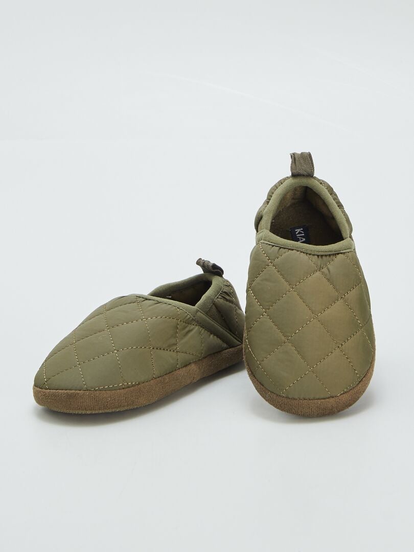 Zapatillas de casa elásticas acolchadas - VERDE