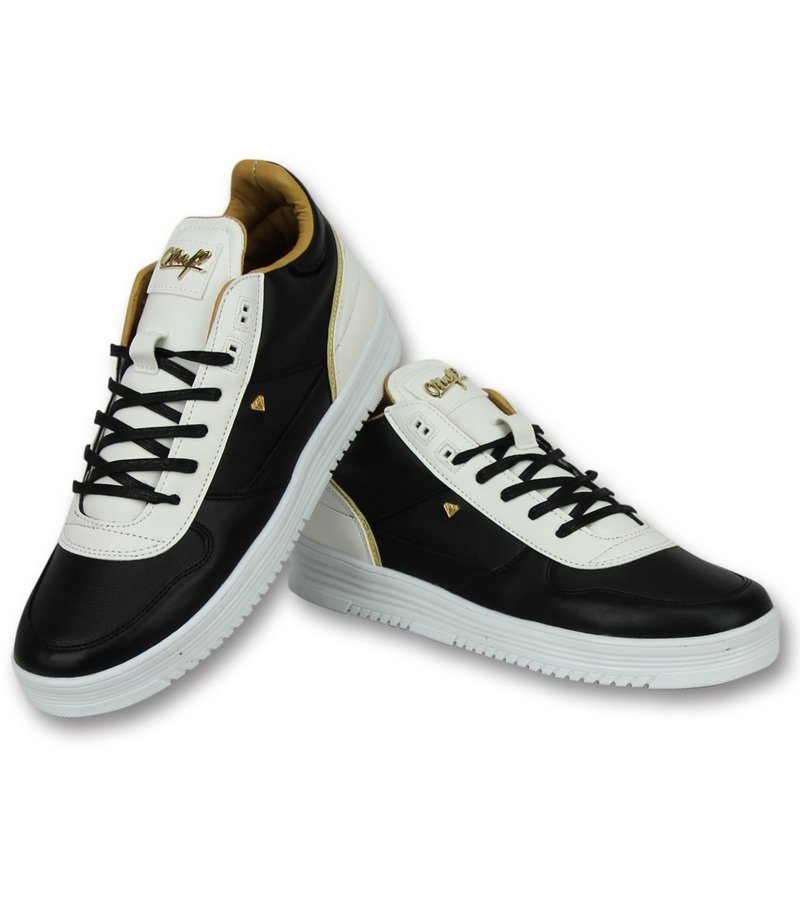 Zapatillas de deporte para verano - Zapatos Hombre Luxury Black White - CMS72 - Negro