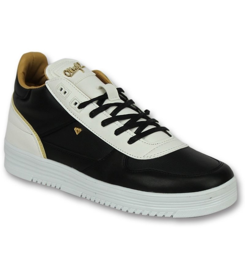 Zapatillas de deporte para verano - Zapatos Hombre Luxury Black White - CMS72 - Negro