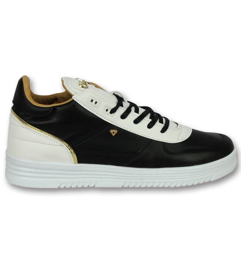 Zapatillas de deporte para verano - Zapatos Hombre Luxury Black White - CMS72 - Negro