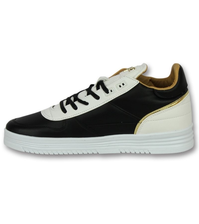 Zapatillas de deporte para verano - Zapatos Hombre Luxury Black White - CMS72 - Negro