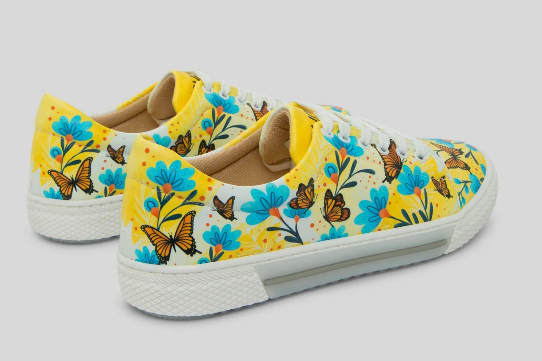 Zapatillas Flores en Amarillo