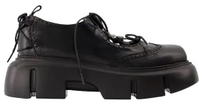 Zapatillas Ghillie Brogue - Simone Rocha - Cuero - Negro 