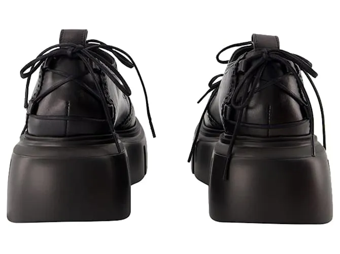 Zapatillas Ghillie Brogue - Simone Rocha - Cuero - Negro 