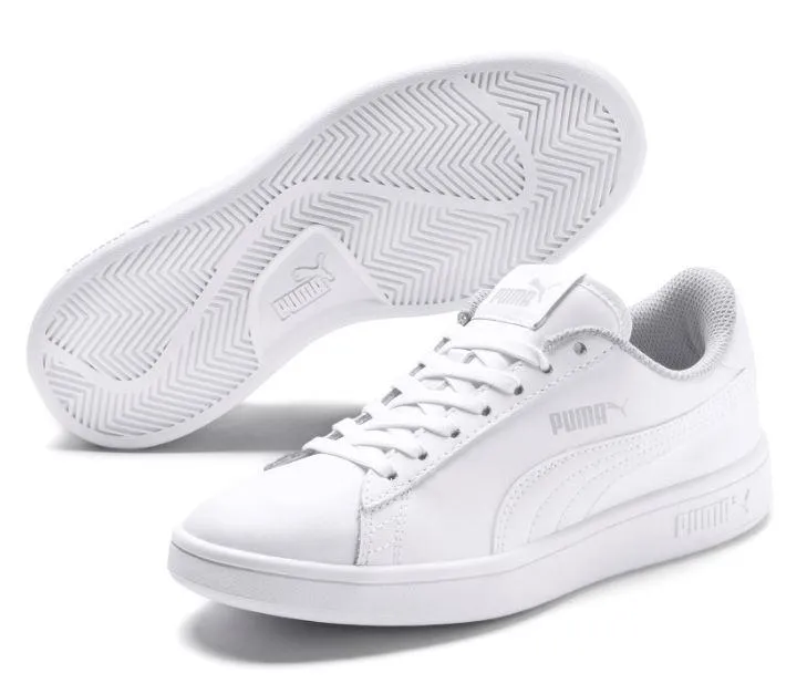 Zapatillas Puma Smash v2 L Jr Blanco