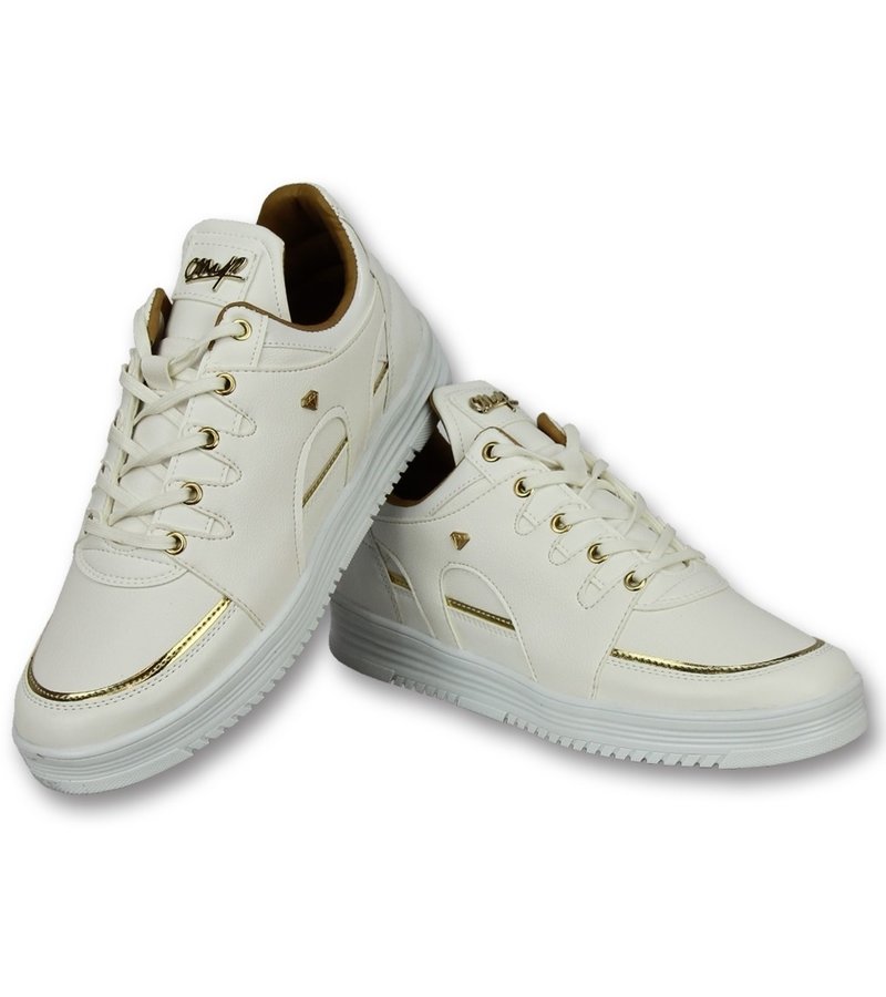 Zapatos de moda para hombre casuales - Luxury White - CMS71 - Blanco