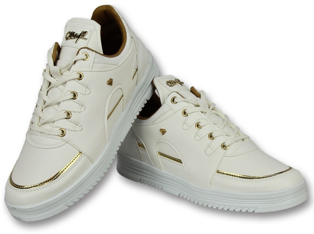 Zapatos de moda para hombre casuales - Luxury White - CMS71 - Blanco