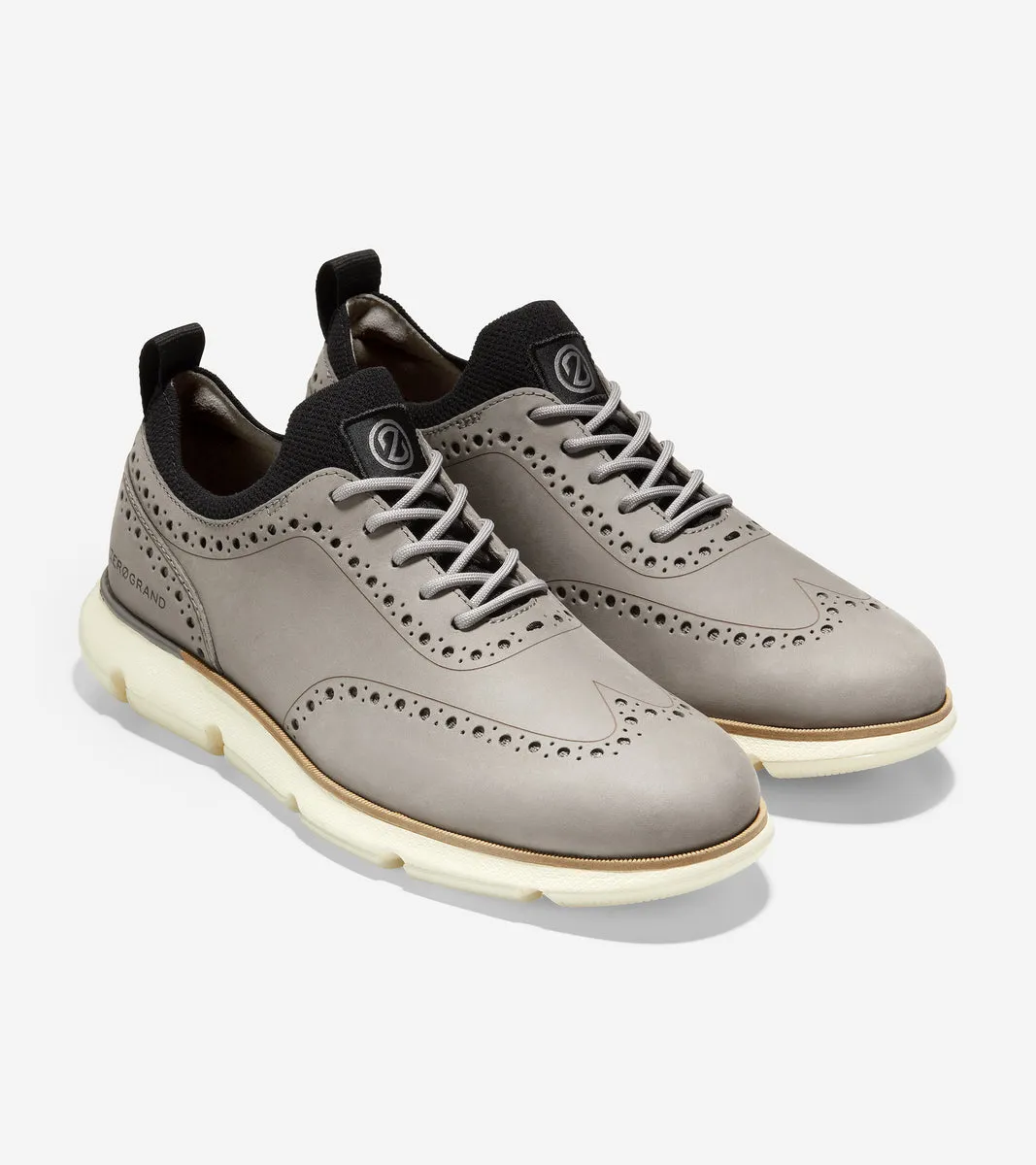 Zapatos de Nubuck Artesanal con Detalles de Hombre | ZERØGRAND Wingtip Oxford