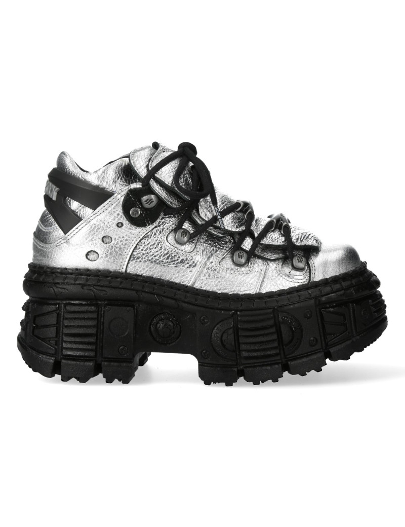 Zapatos newrock plataforma plata