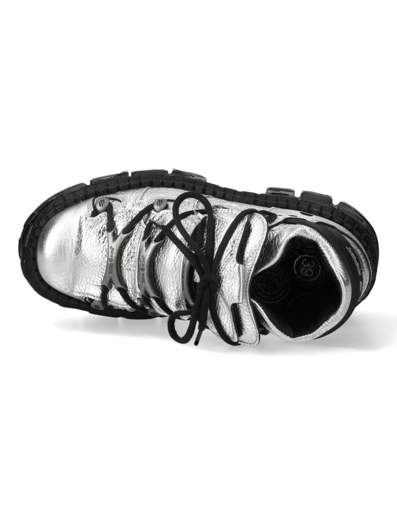 Zapatos newrock plataforma plata