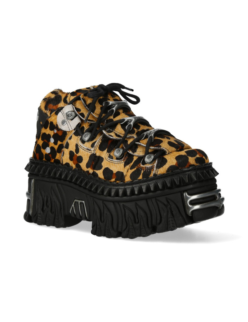 Zapatos plataforma pelo leopardo