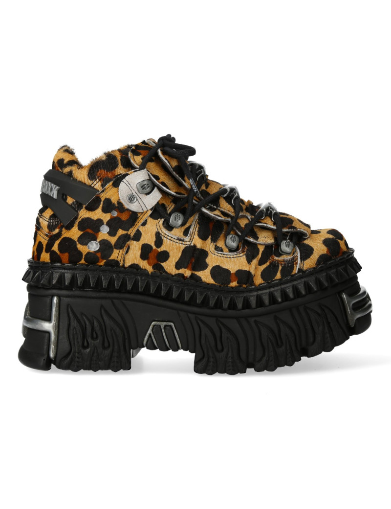 Zapatos plataforma pelo leopardo