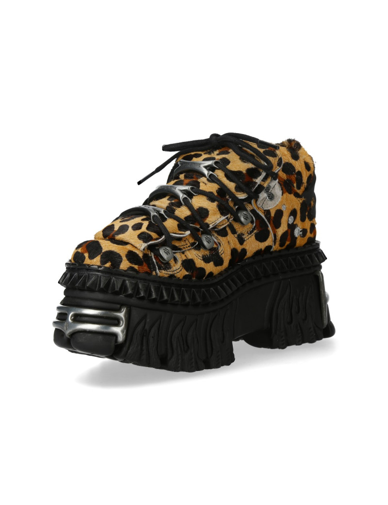 Zapatos plataforma pelo leopardo