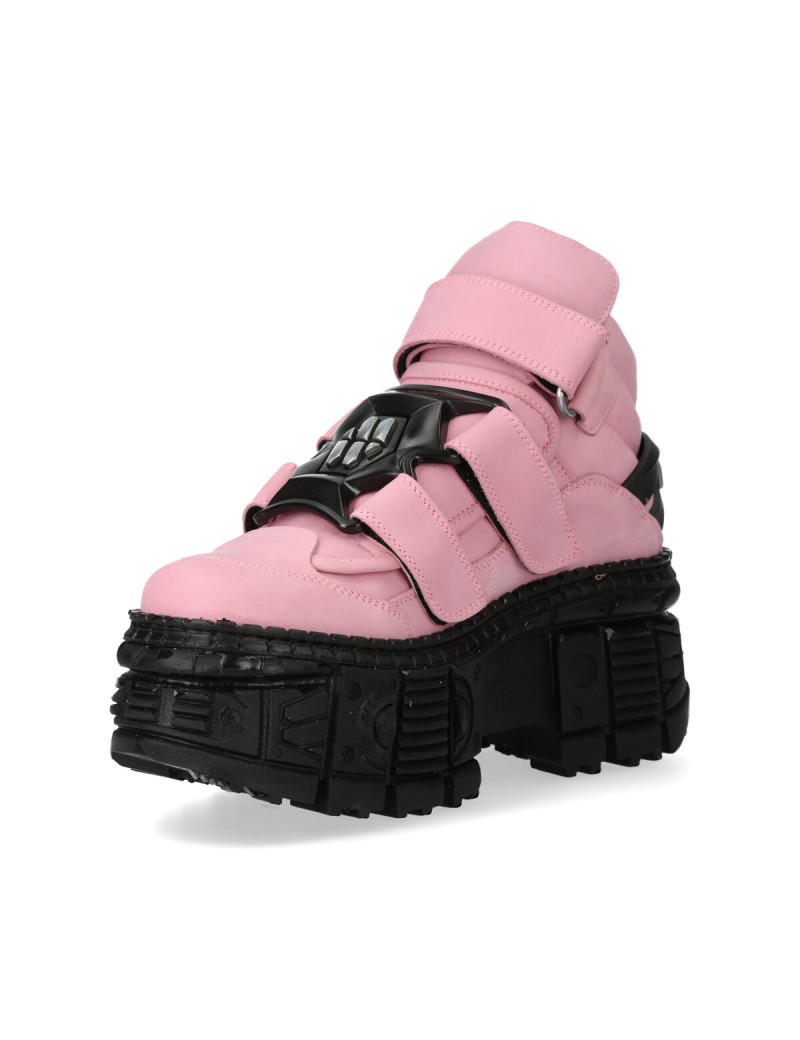 Zapatos plataforma Tank rosa