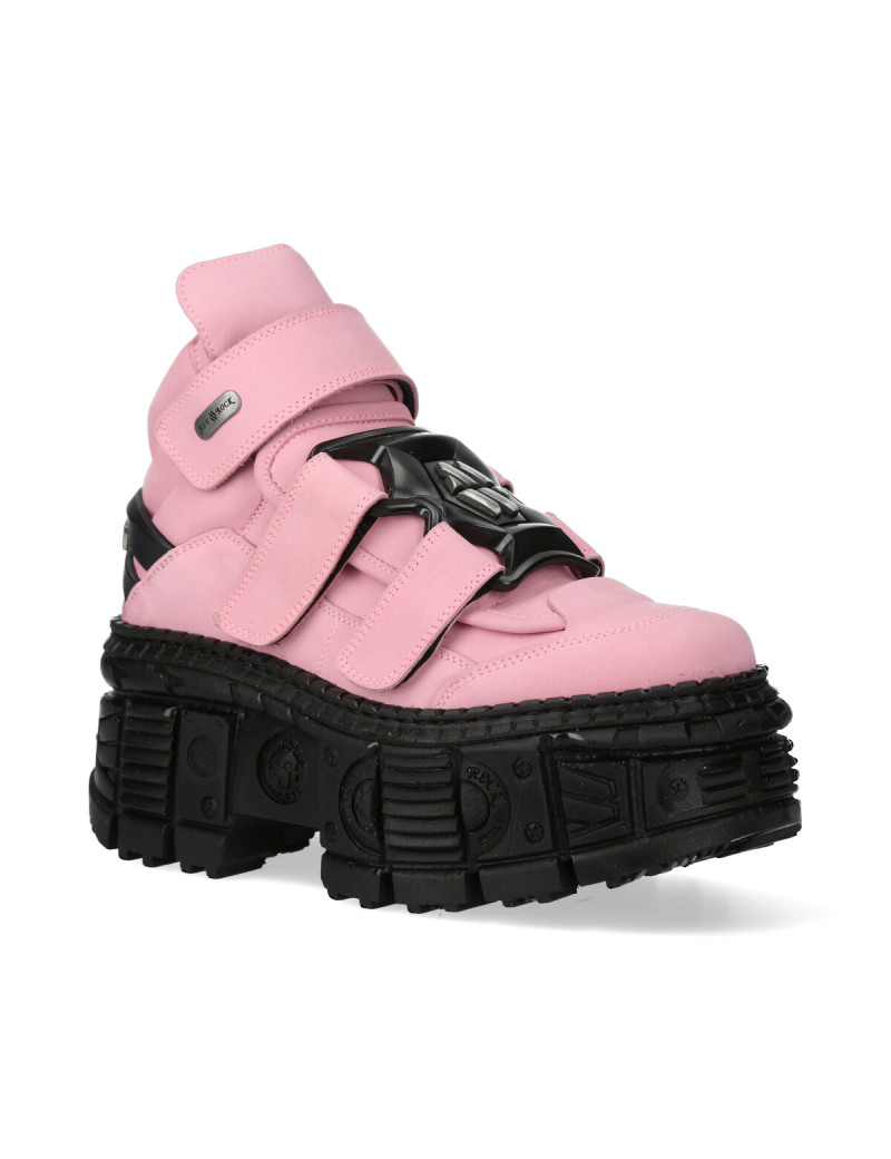 Zapatos plataforma Tank rosa