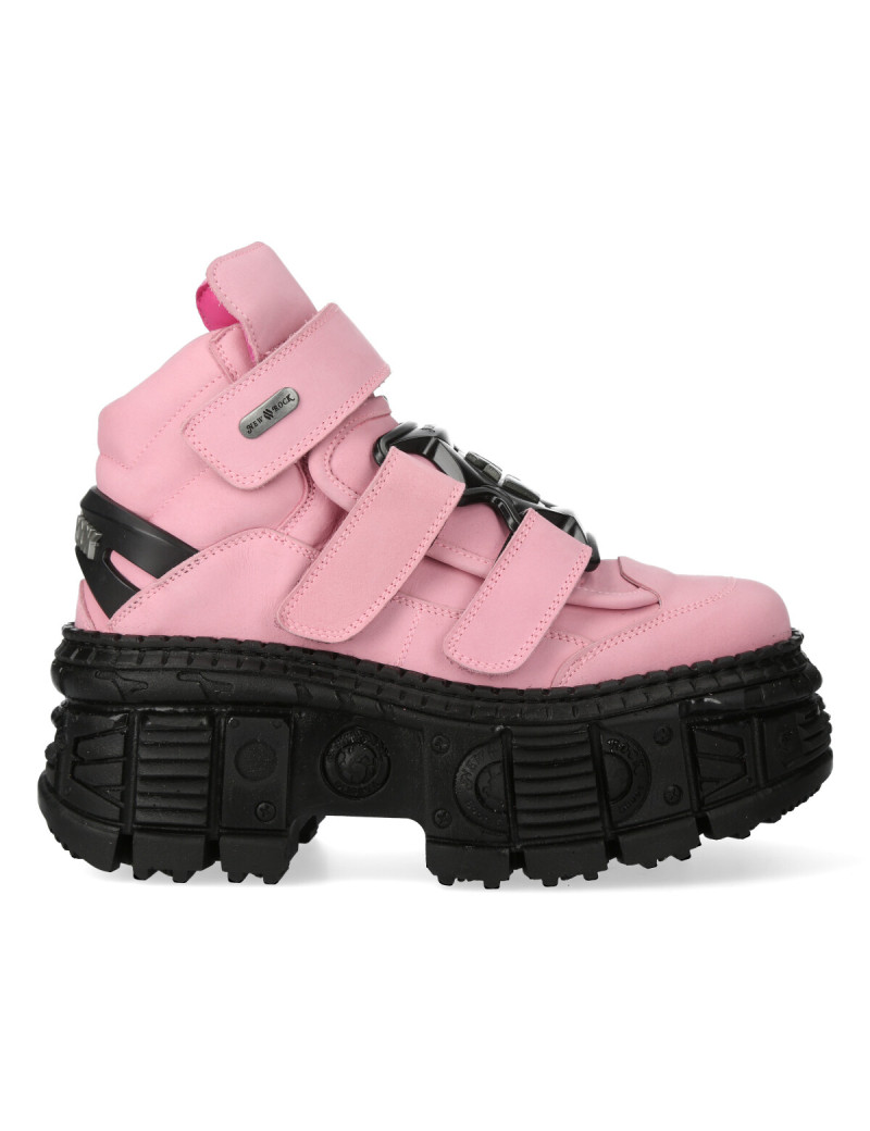 Zapatos plataforma Tank rosa