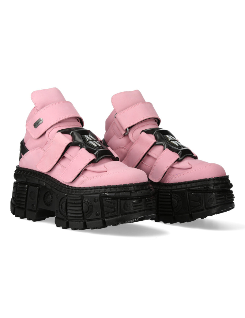 Zapatos plataforma Tank rosa